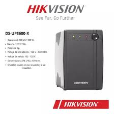 [DS-UPS600-X] UPS HIKVISION 600VA/360W 6 SALIDAS 120V